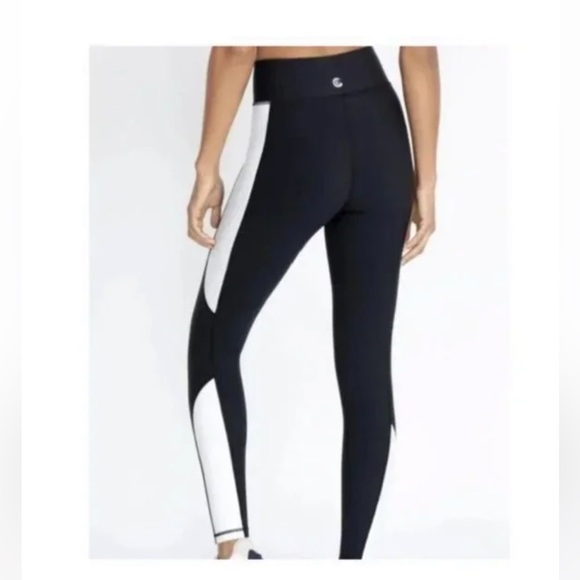 Johnny Was Pants - New Johnny Was Calme Endurance Leggings Yoga Pilates Black White Size M
